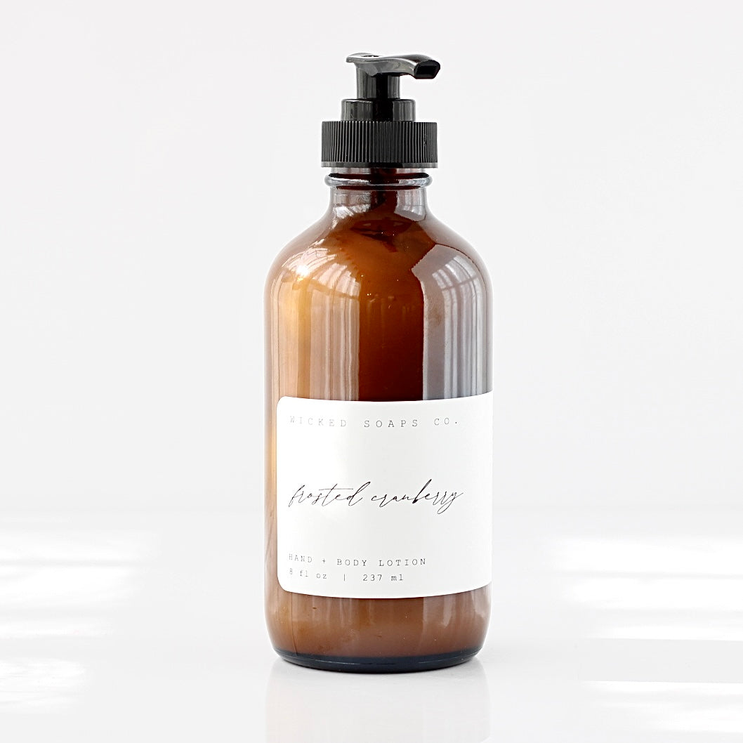 Frosted Cranberry Hand + Body Lotion | Hydrating Winter Moisturizer