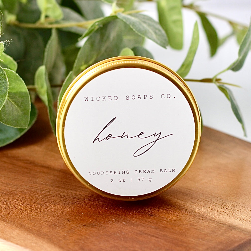 Honey Nourishing Cream Balm – Lavender, Honey & Beeswax | 2 oz Tin