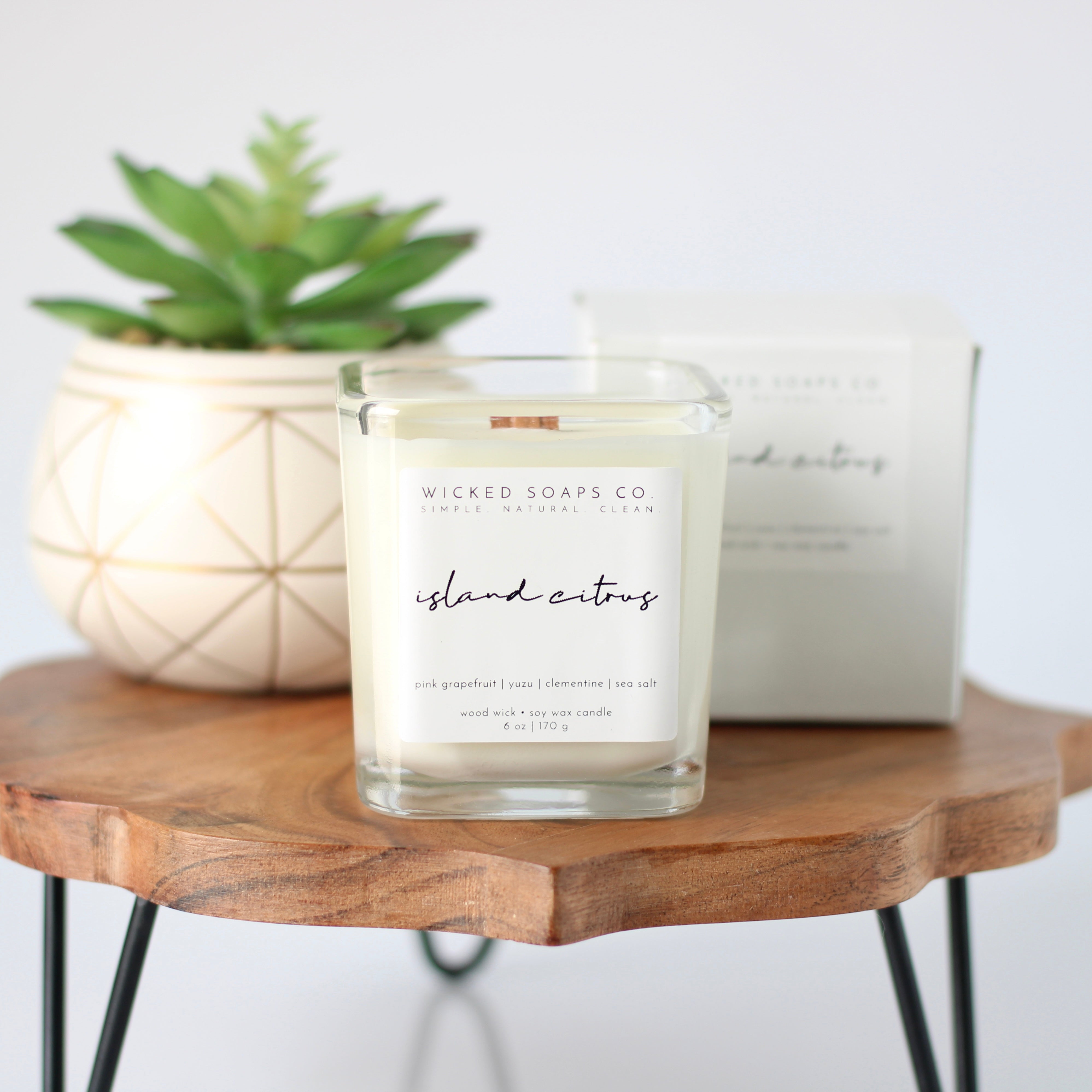 Island Citrus Wood Wick Candle