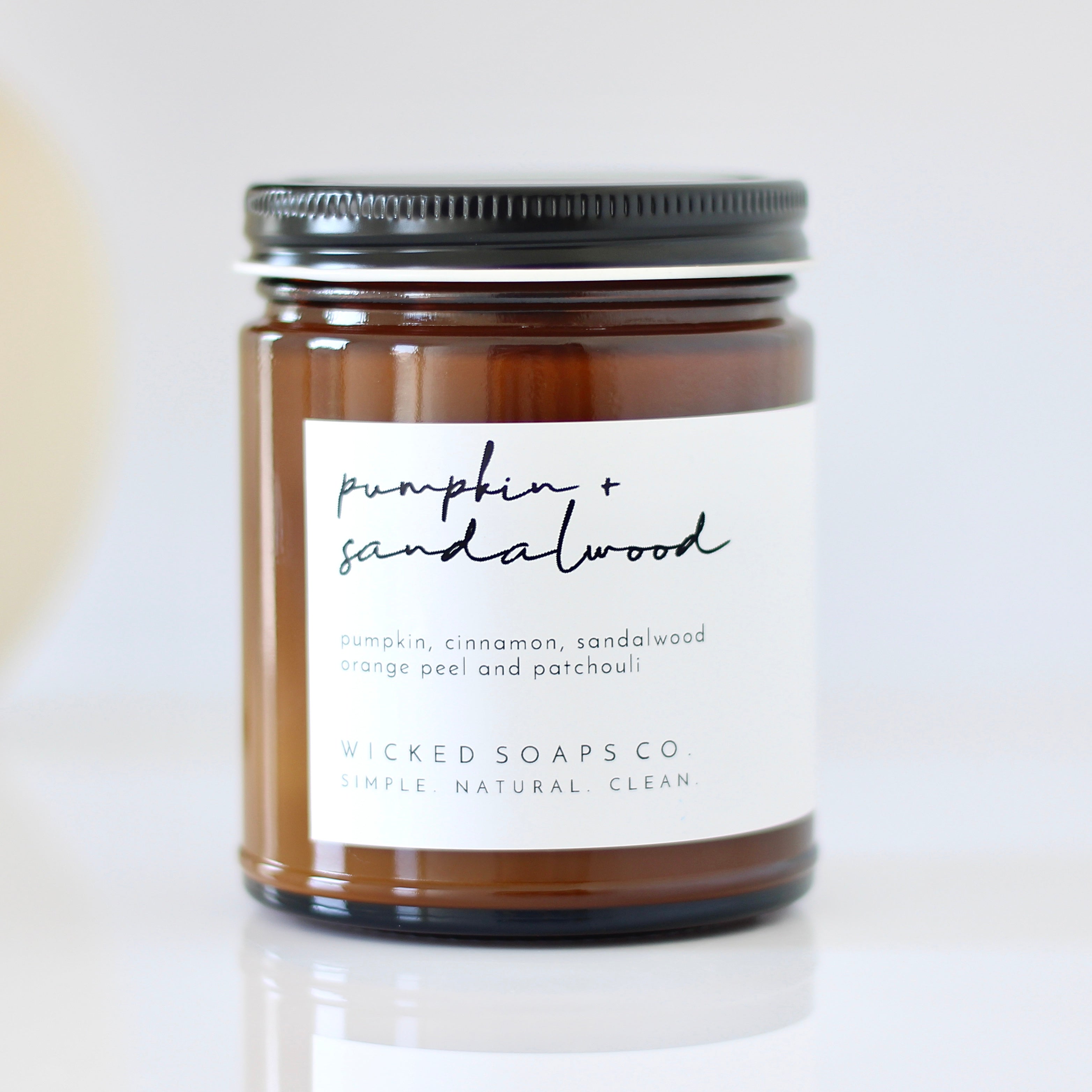 Pumpkin + Sandalwood Wood Wick Soy Candle