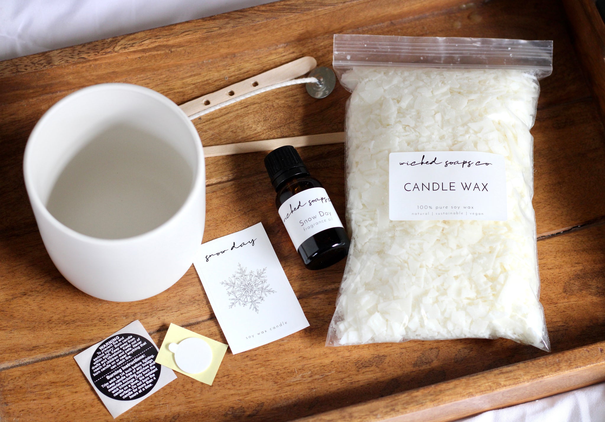 Snow Day Candle Making Kit  DIY Candle Kit – Wicked Soaps Co.