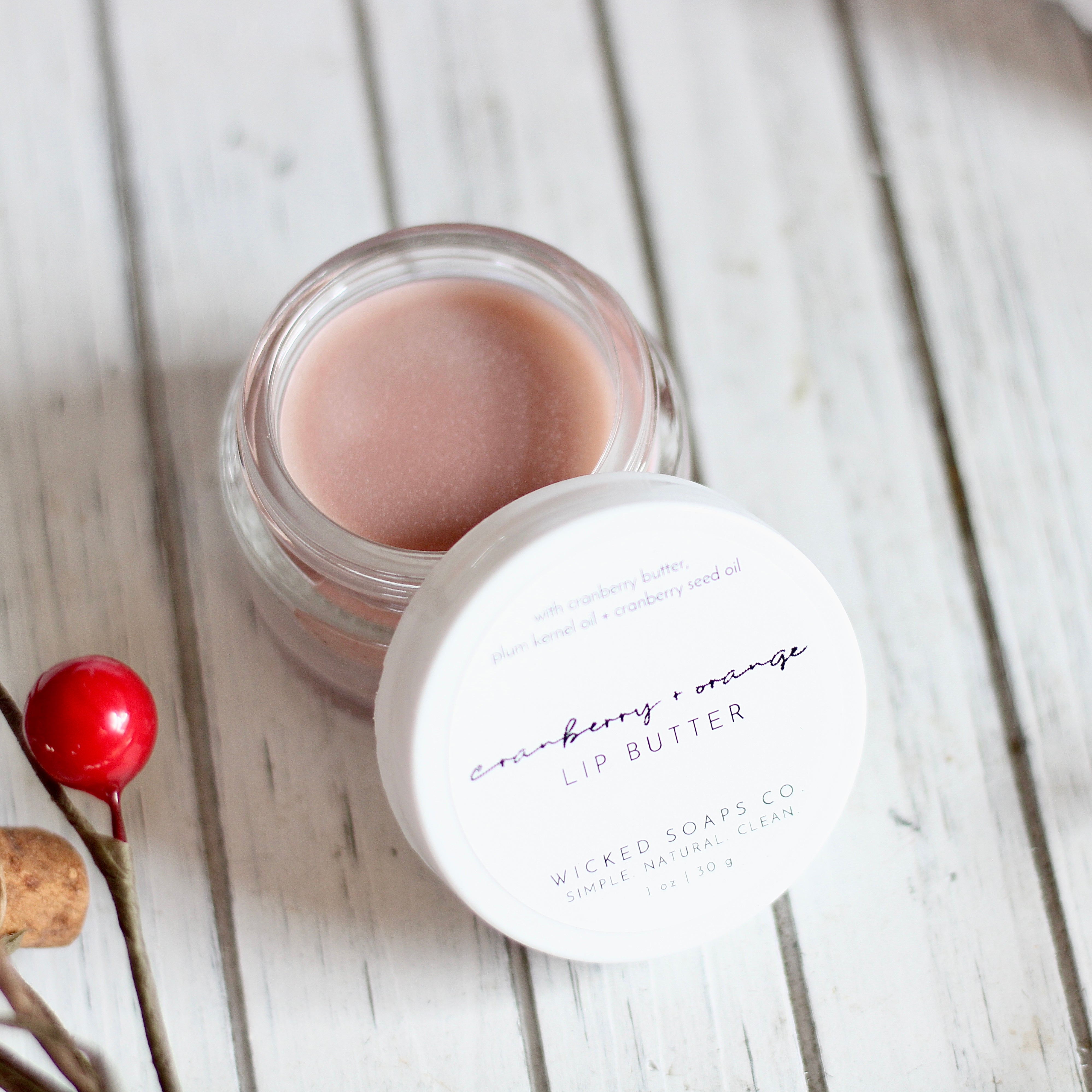 Cranberry + Orange Lip Butter