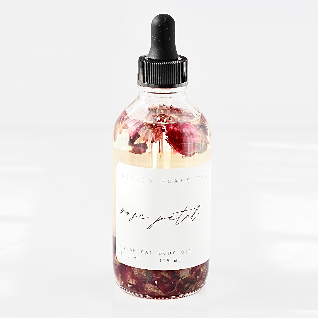 Rose Petal Body Oil | Lightweight Hydration with Geranium + Lemon