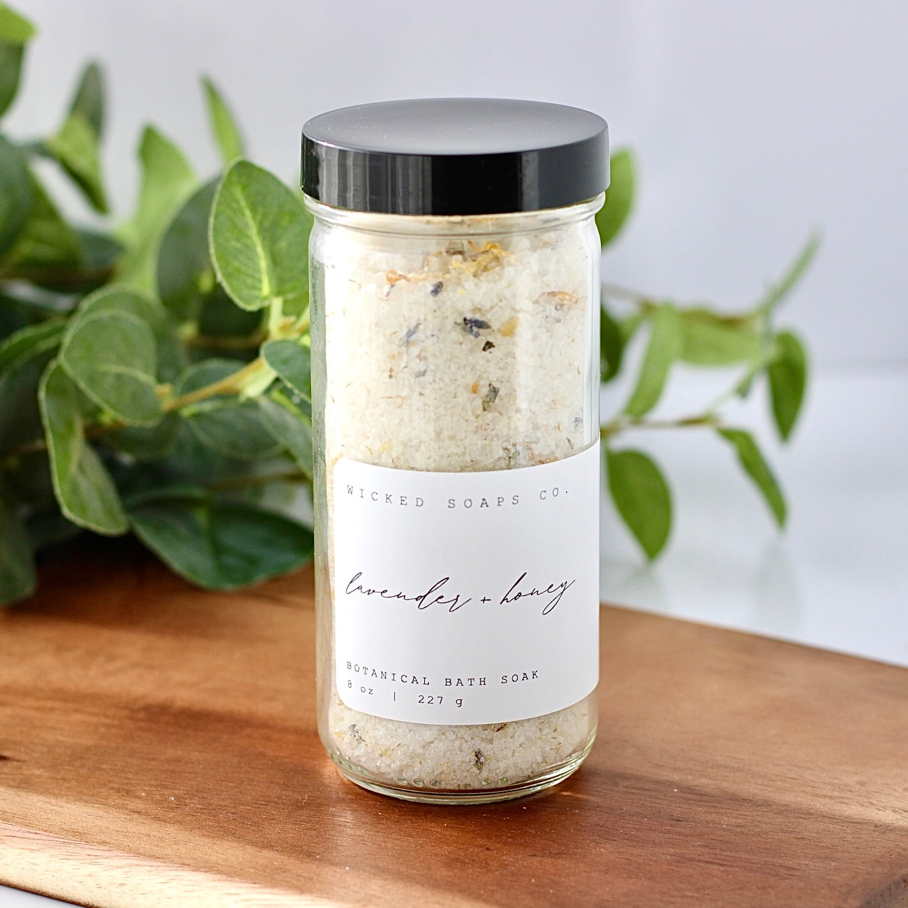 Lavender + Honey Botanical Bath Soak | Calming Floral Mineral Bath