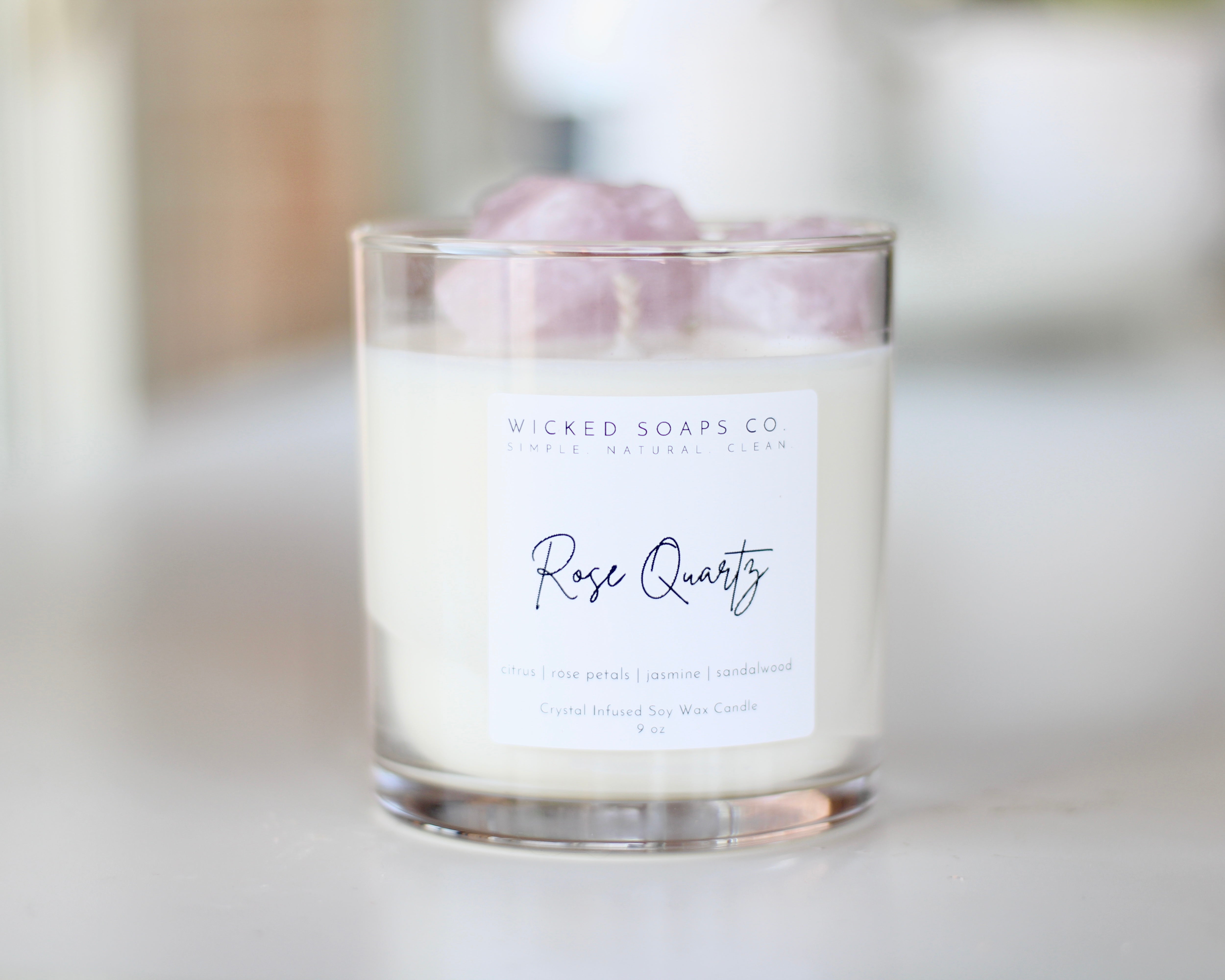 Rose Quartz Candle