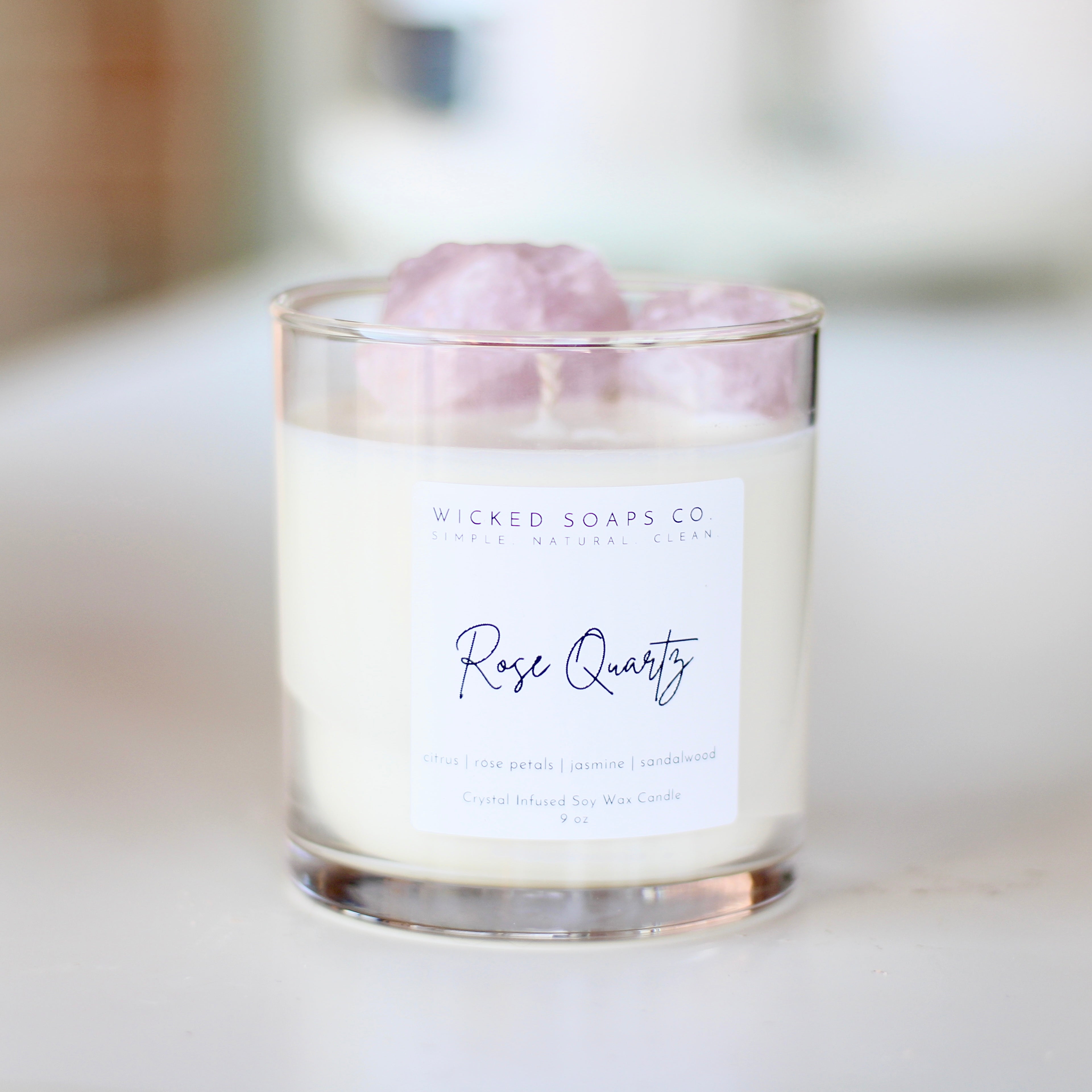 Rose Quartz Candle