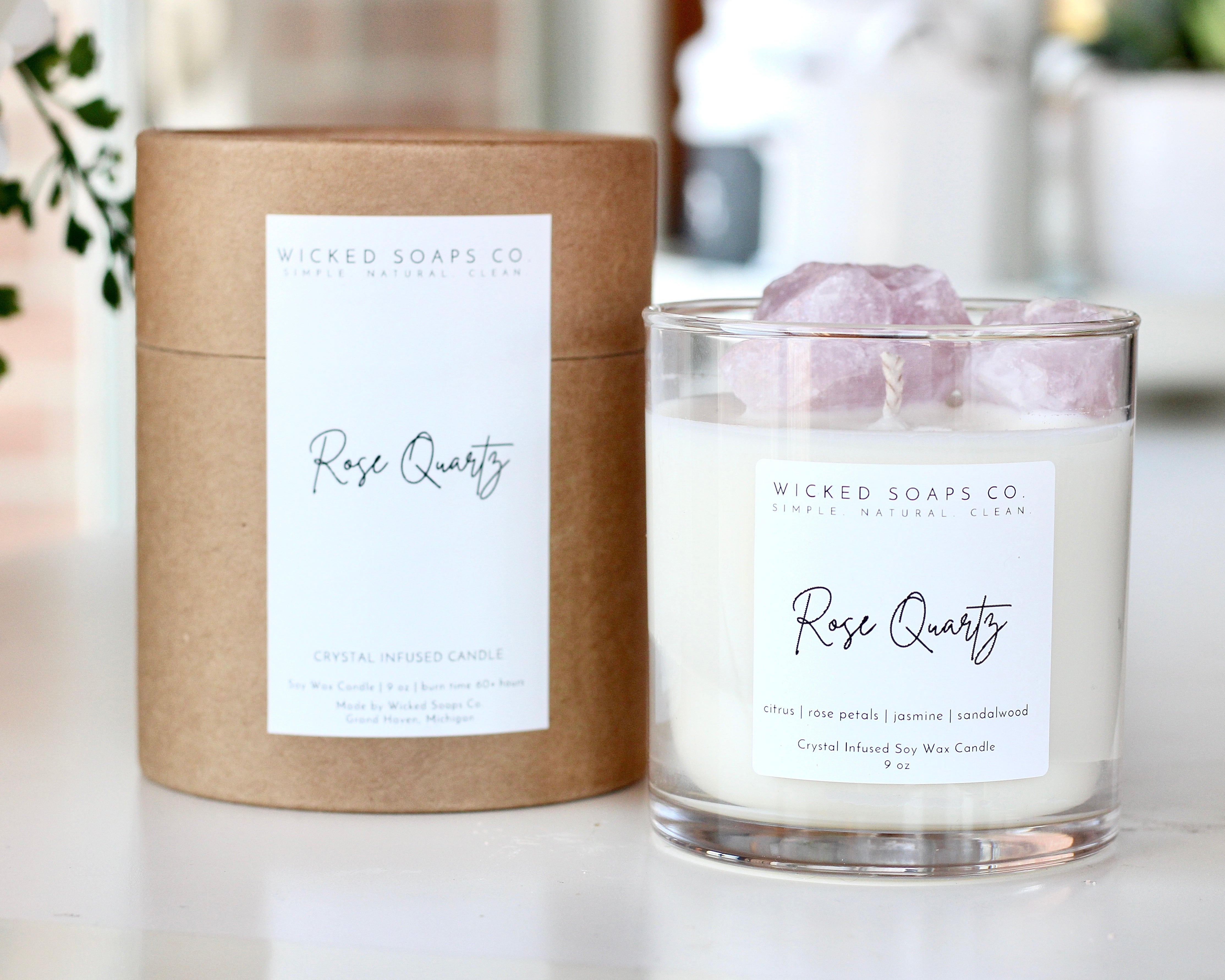 Rose Quartz Candle